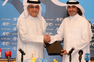 AFC president Shaikh Salman bin Ebrahim Al Khalifa and ICSS president Mohammed Hanzab signed the MoU after the AFC Congress