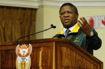 The honourable Fikile Mbalula, South Africa’s minister of sport and recreation, pictured speaking at the send-off for Team SA in 2014 (Photo: Government of South Africa)