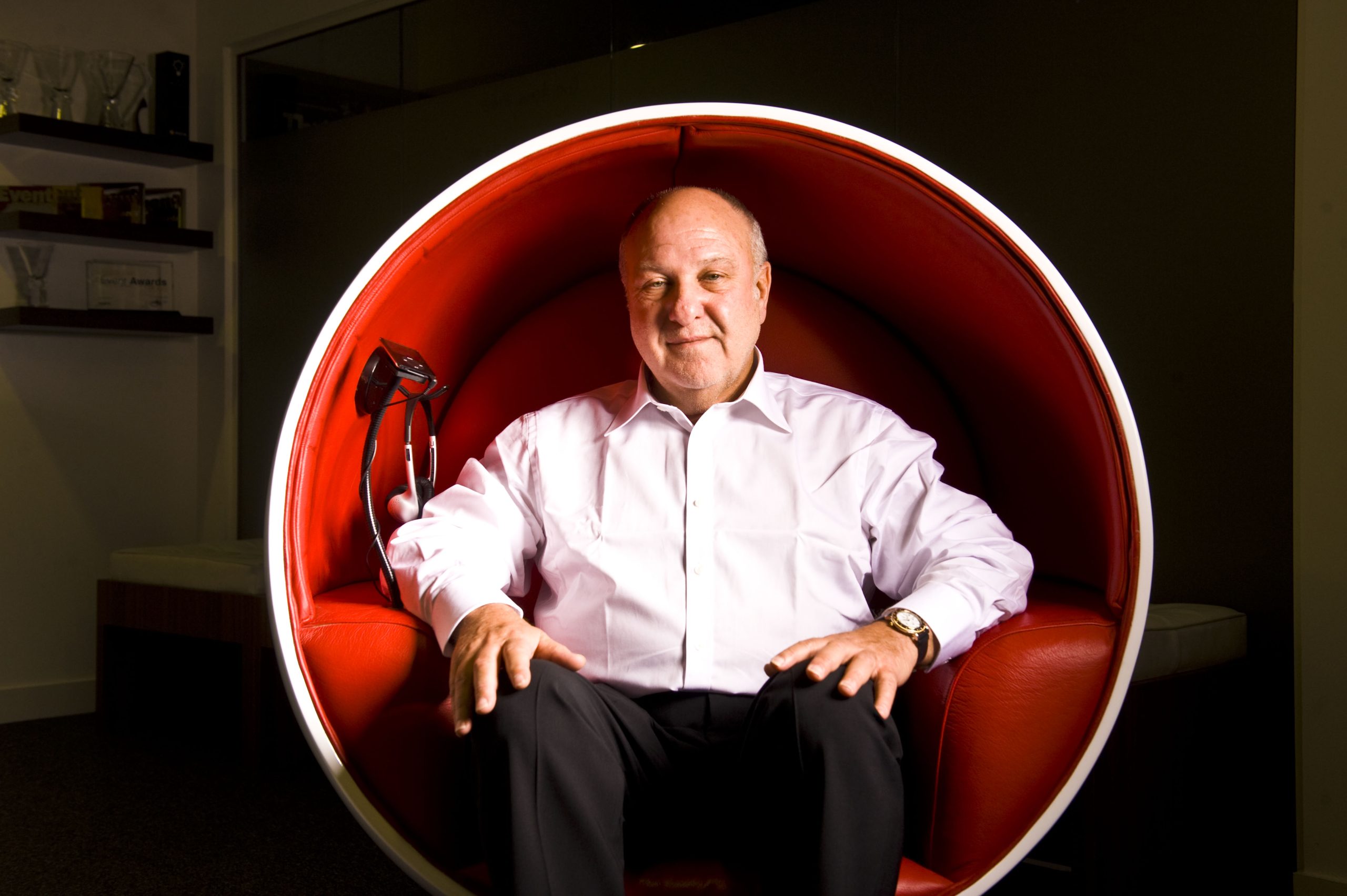 Harvey Goldsmith of Ignite in his office in London